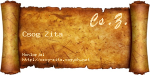 Csog Zita névjegykártya