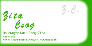 zita csog business card